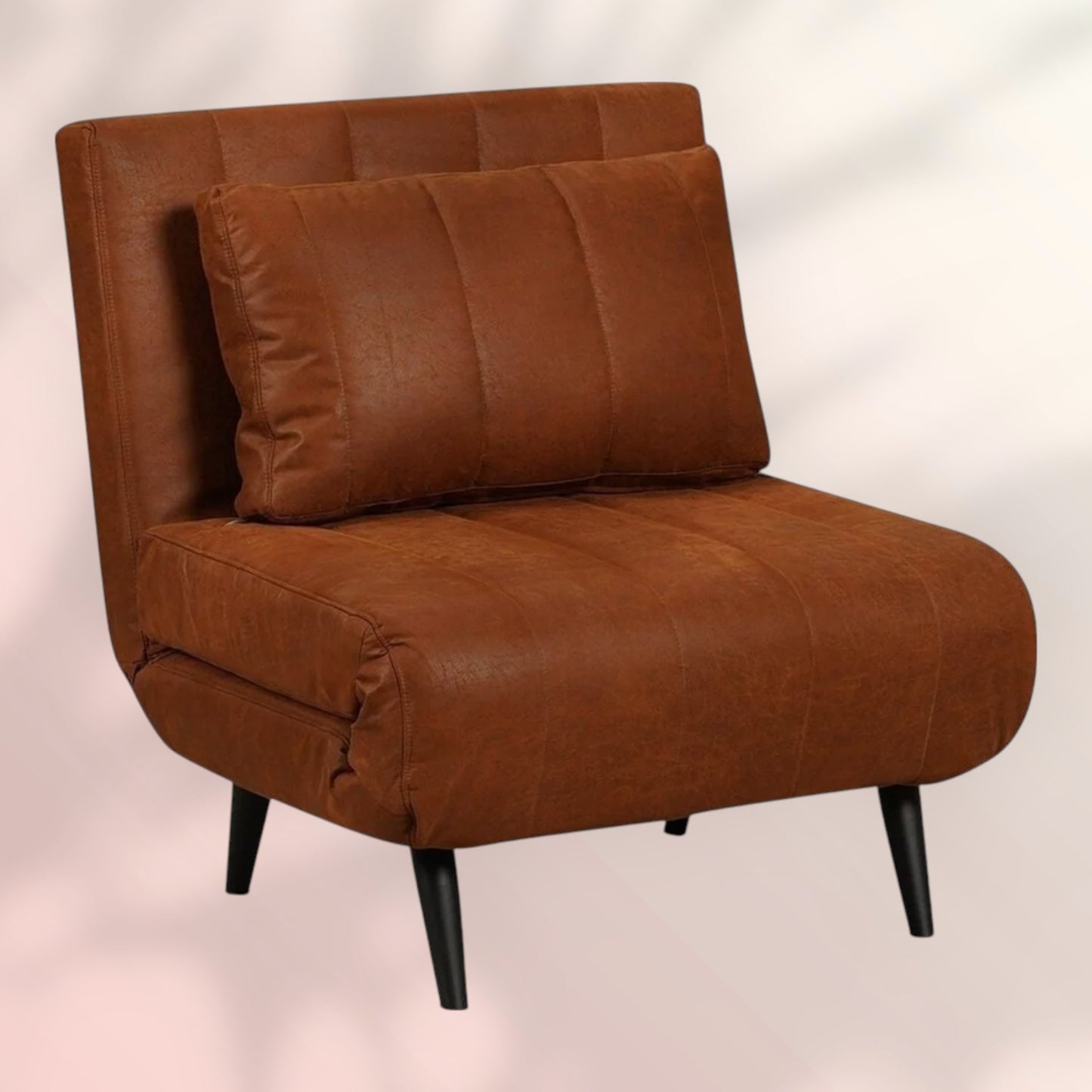 Slaapfauteuil Hanna cognac eco-leer