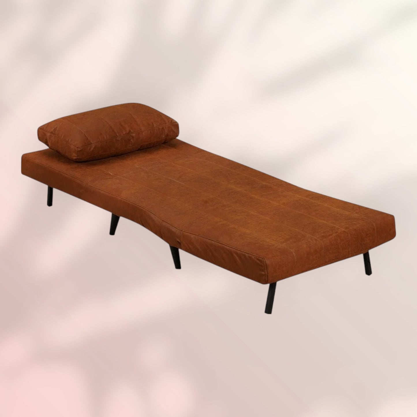 Slaapfauteuil Hanna cognac eco-leer
