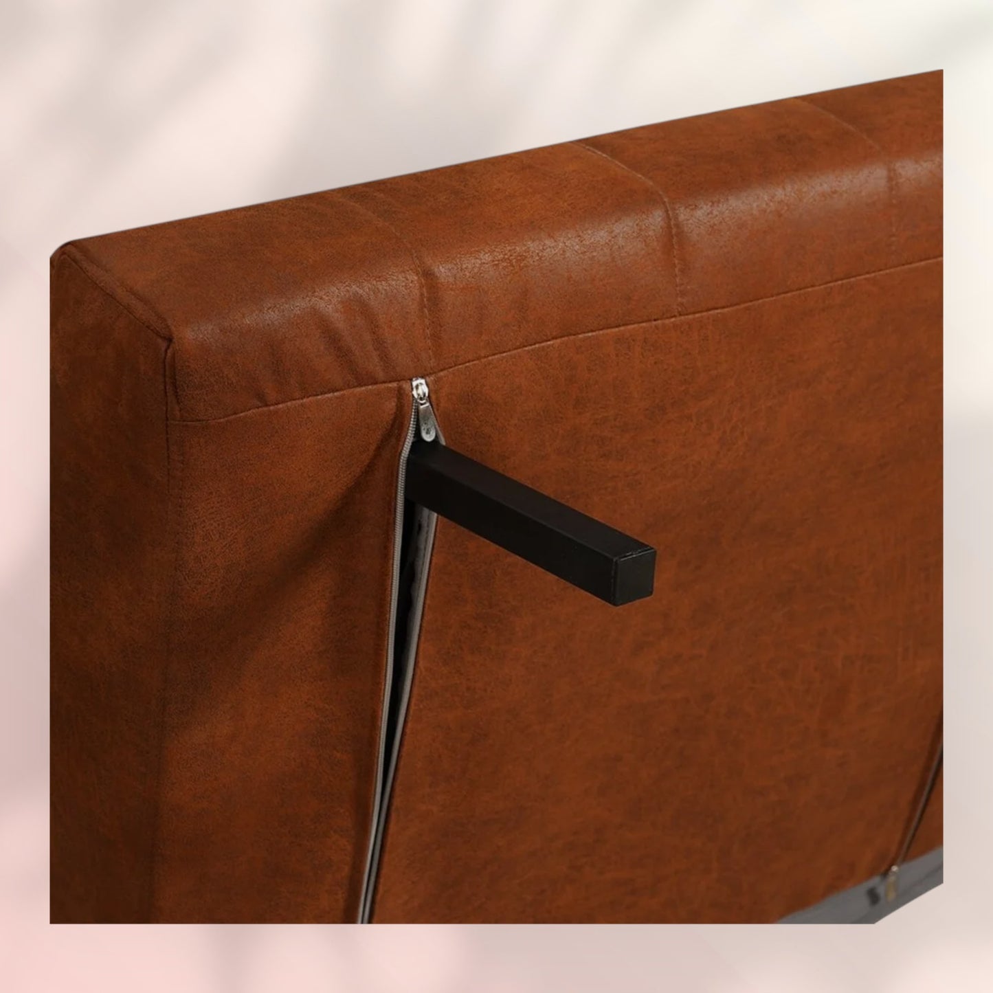 Slaapfauteuil Hanna cognac eco-leer