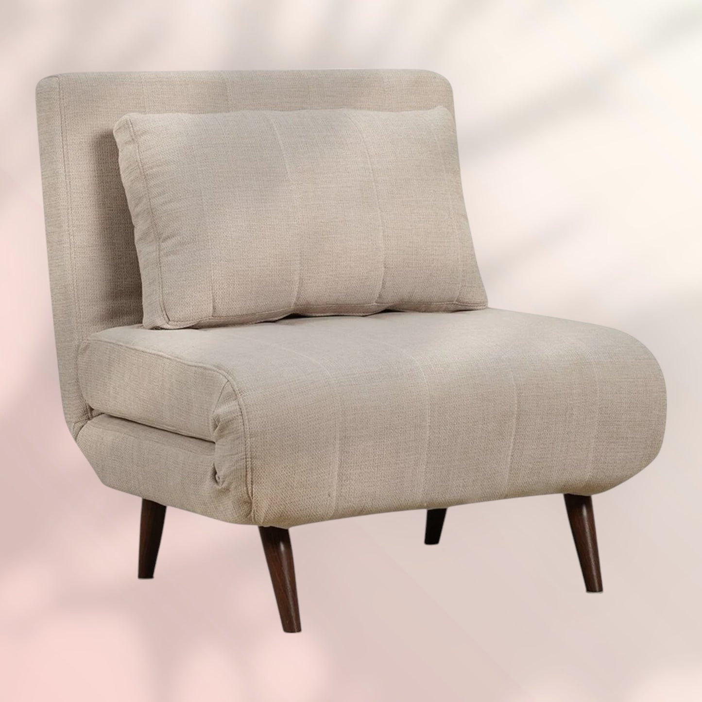 Slaapfauteuil Hanna gerecyclede stof beige