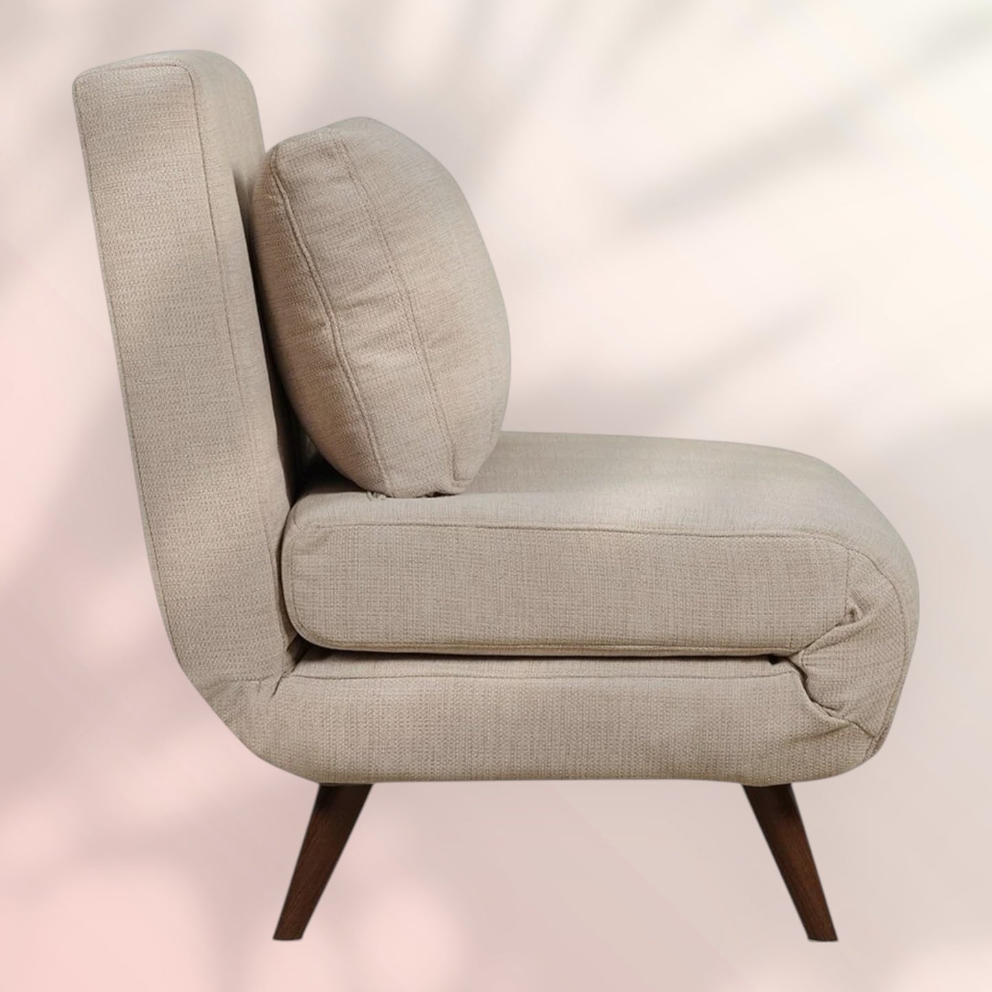 Slaapfauteuil Hanna gerecyclede stof beige