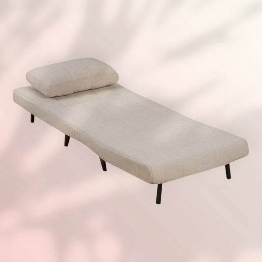 Slaapfauteuil Hanna gerecyclede stof beige