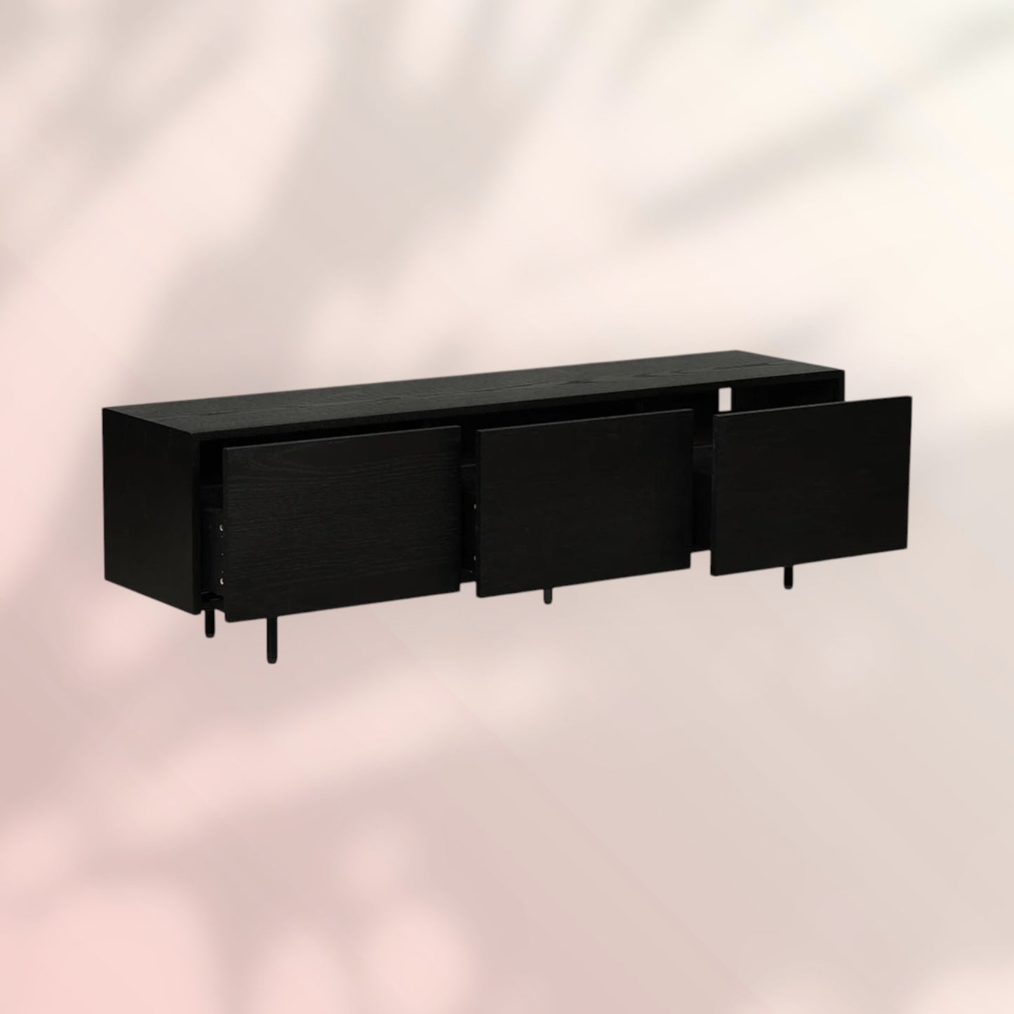 Tv-meubel Thomas zwart eiken 150 cm