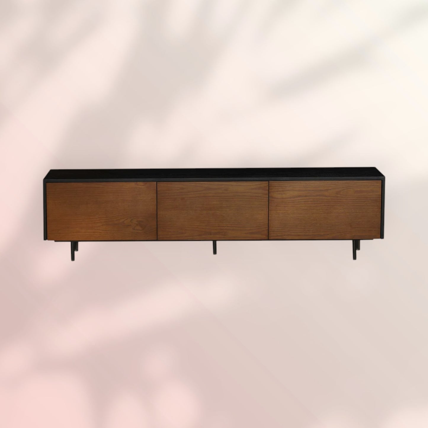 Tv-meubel Thomas zwart/rustiek eiken 180 cm