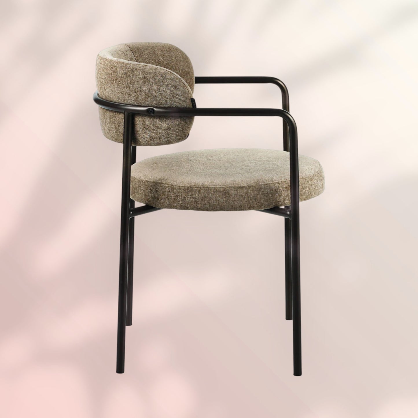 Velvet eetkamerstoel Gio taupe