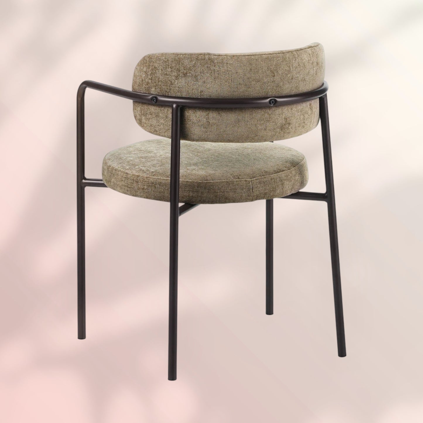 Velvet eetkamerstoel Gio taupe