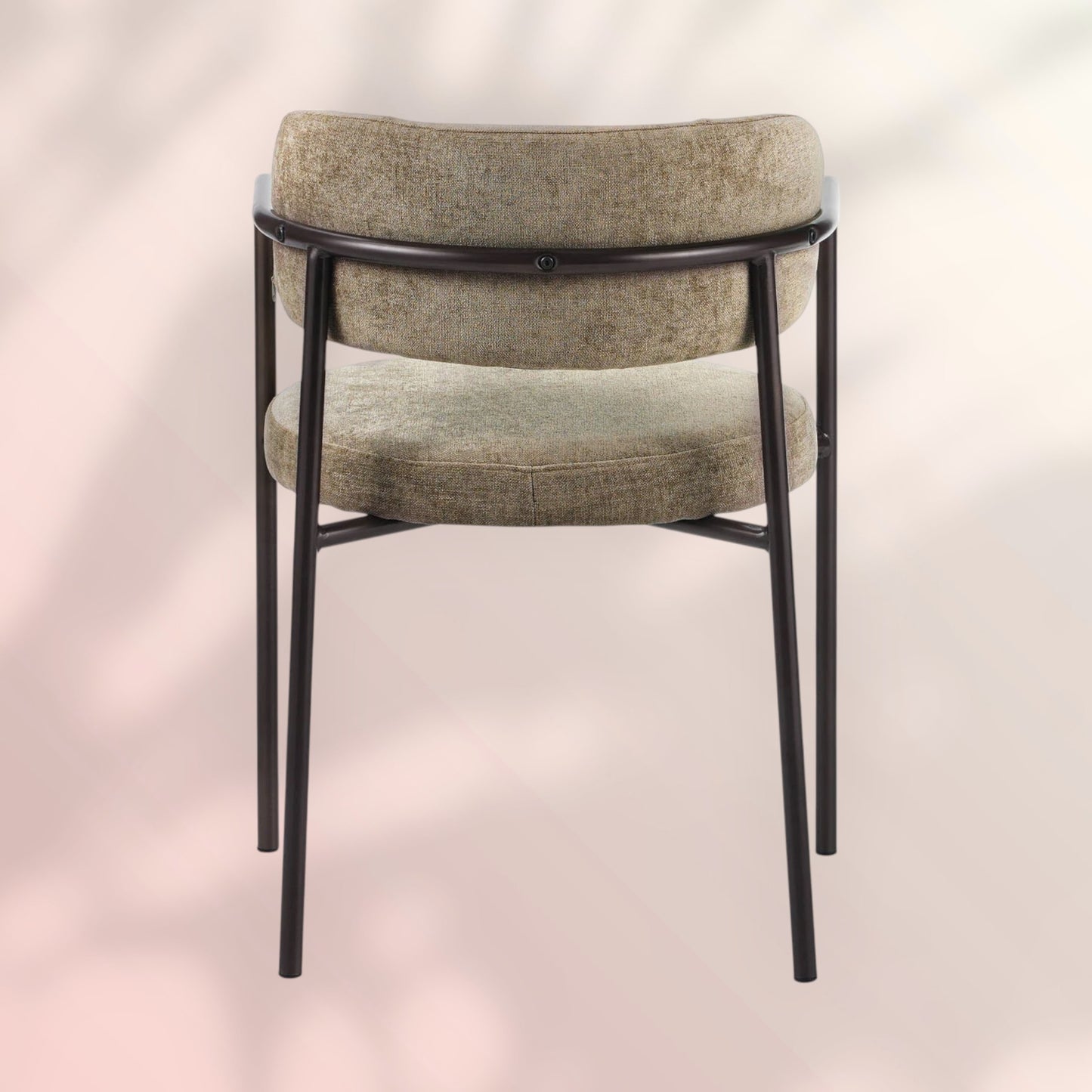 Velvet eetkamerstoel Gio taupe