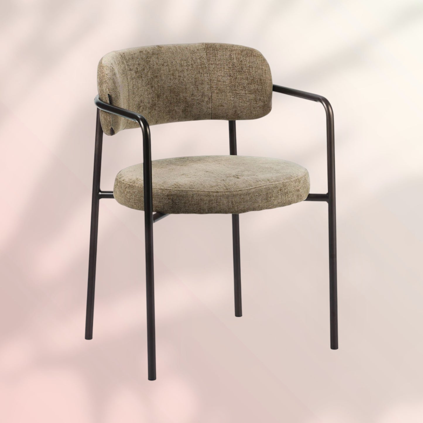 Velvet eetkamerstoel Gio taupe