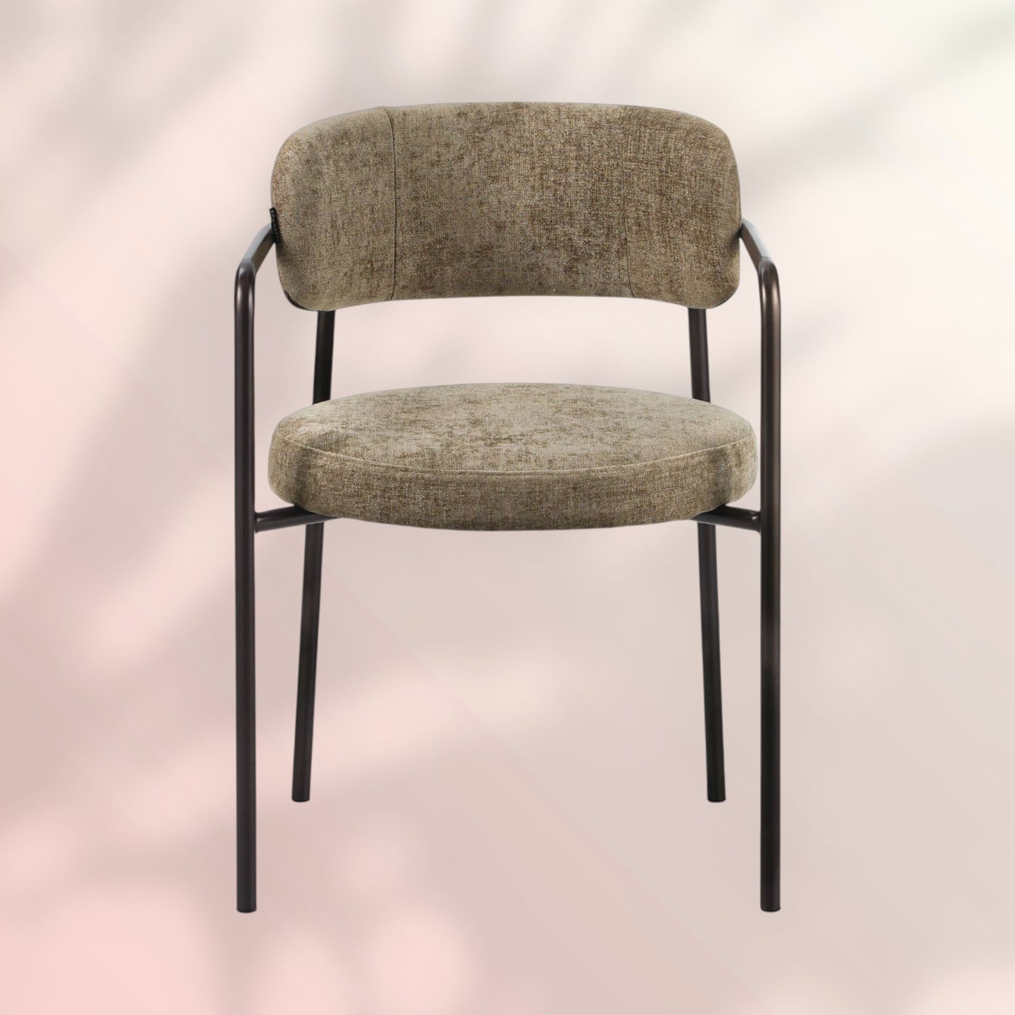 Velvet eetkamerstoel Gio taupe
