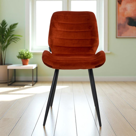 Velvet eetkamerstoel Toby koper