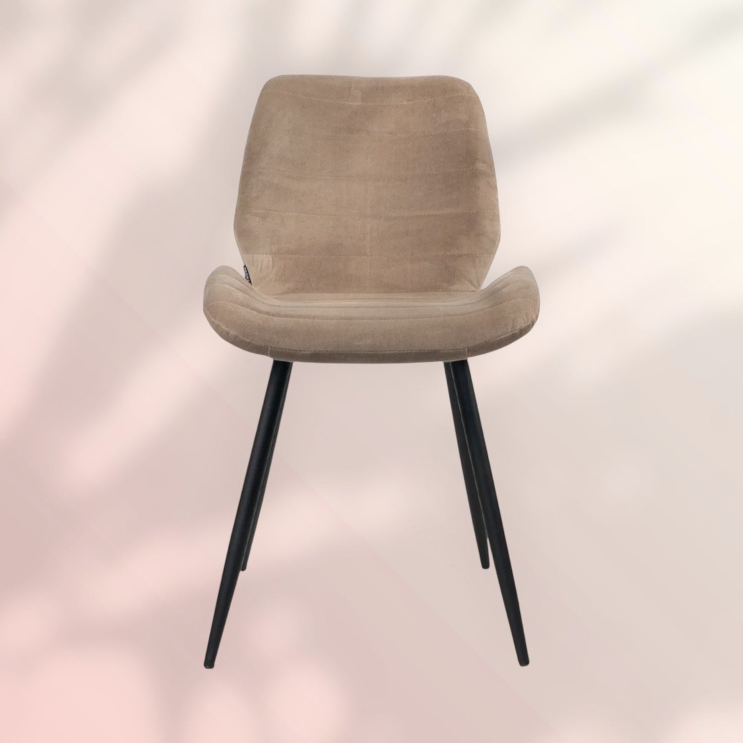 Velvet eetkamerstoel Toby taupe