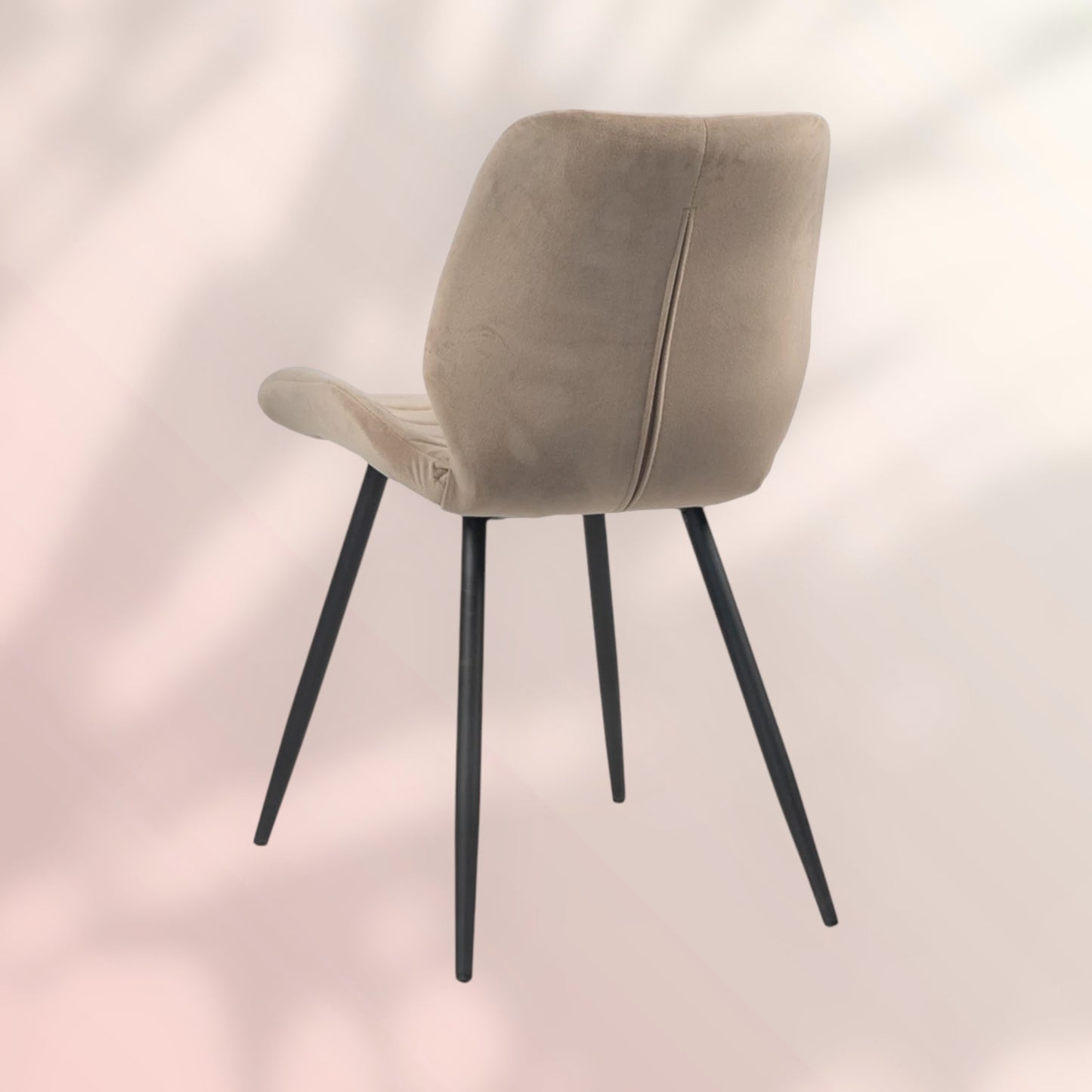 Velvet eetkamerstoel Toby taupe