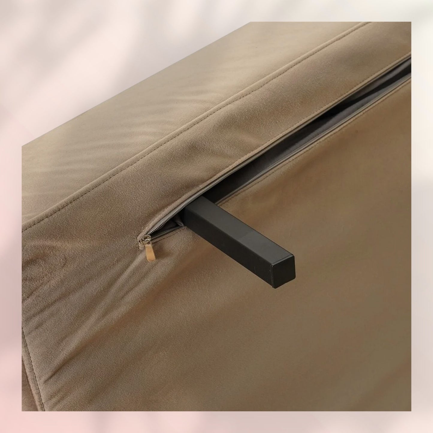 Velvet slaapbank 1,5 persoons Kristian taupe