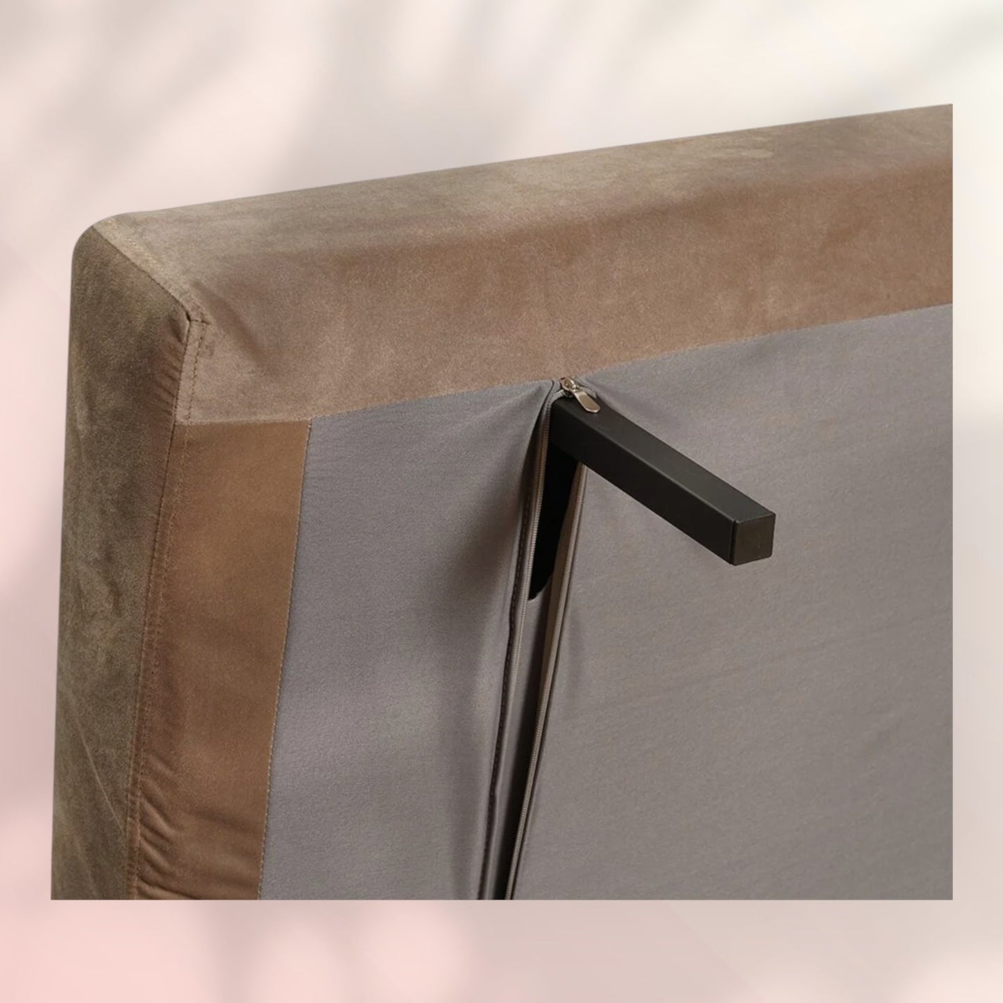 Velvet slaapbank 1,5 persoons Kristian taupe