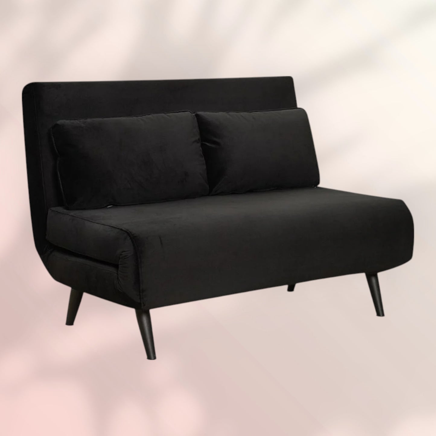 Velvet slaapbank 1,5 persoons Kristian zwart