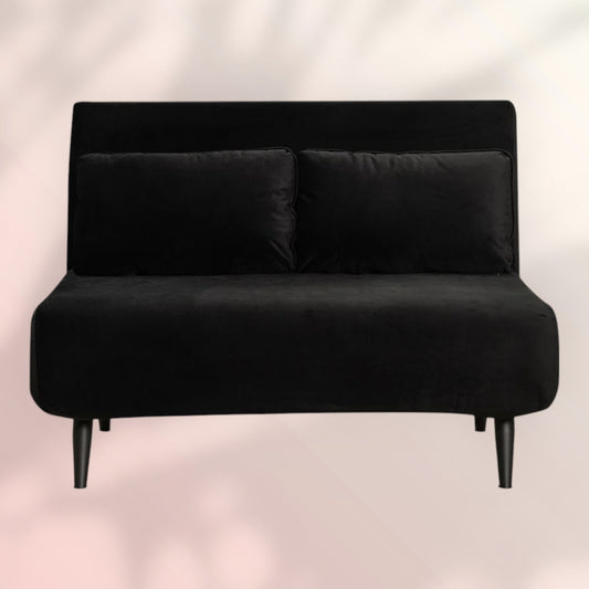 Velvet slaapbank 1,5 persoons Kristian zwart