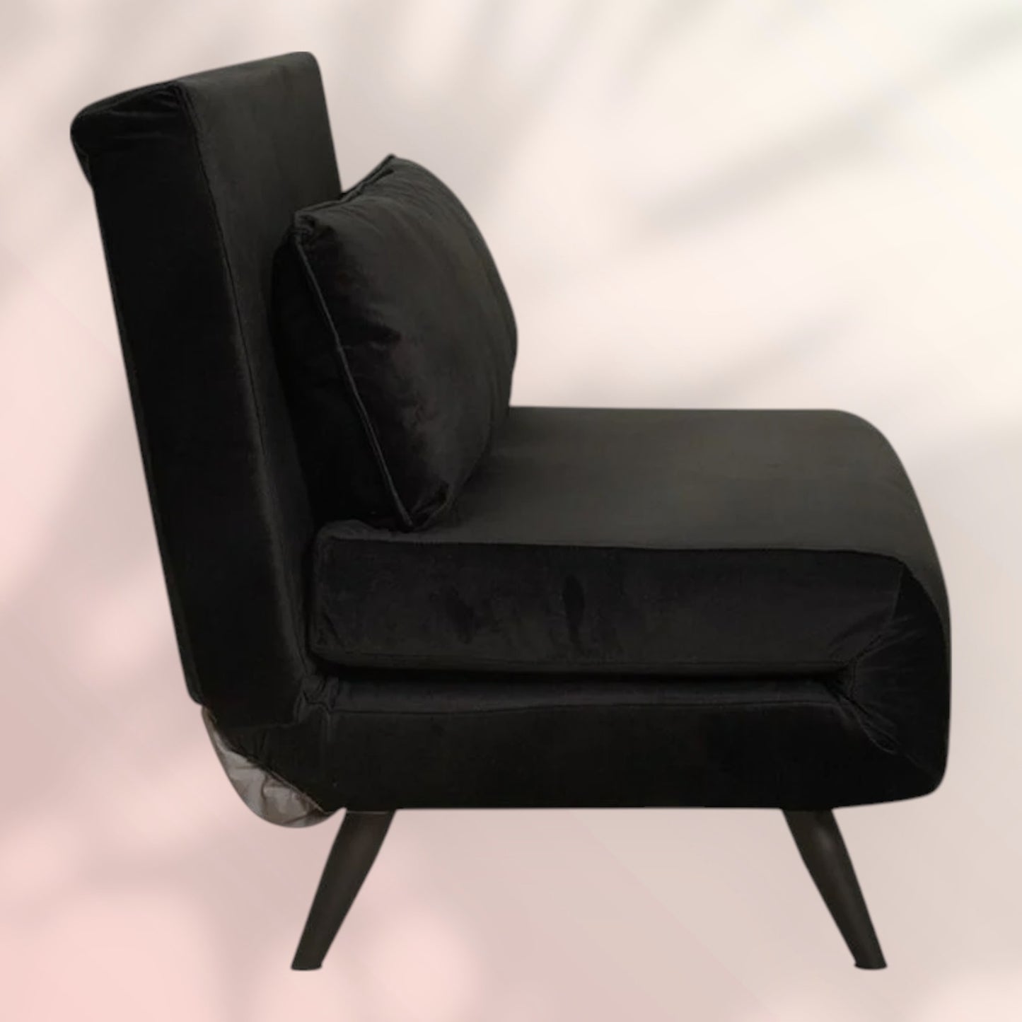 Velvet slaapbank 1,5 persoons Kristian zwart