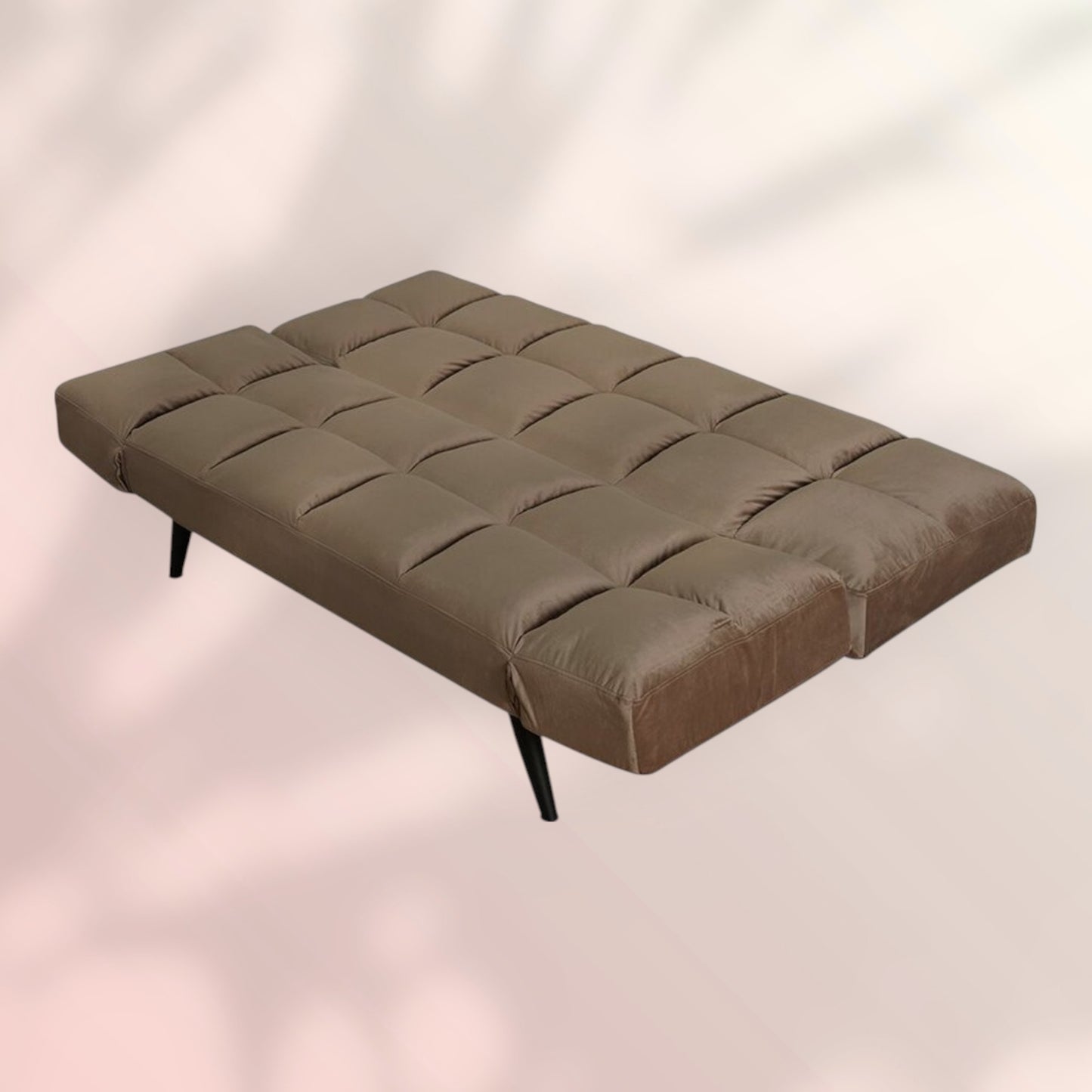 Velvet slaapbank 1,5 persoons Timo taupe