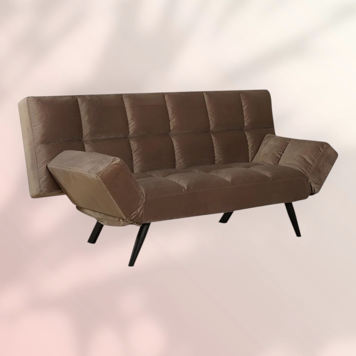 Velvet slaapbank 1,5 persoons Timo taupe