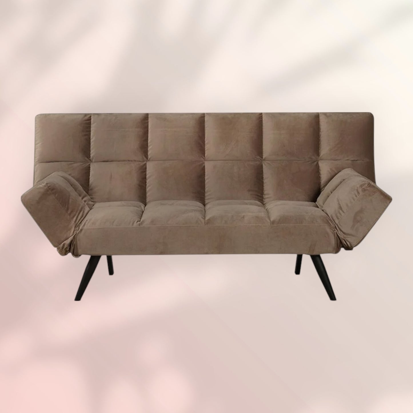 Velvet slaapbank 1,5 persoons Timo taupe