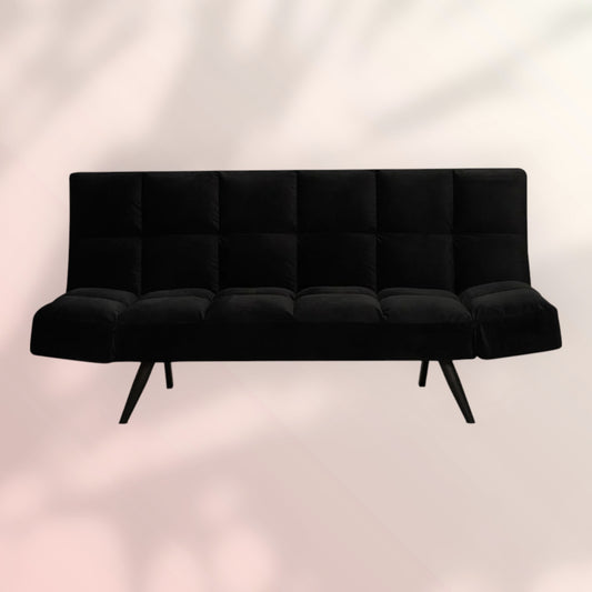 Velvet slaapbank 1,5 persoons Timo zwart