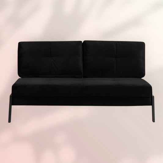 Velvet slaapbank 2 persoons Mikko zwart