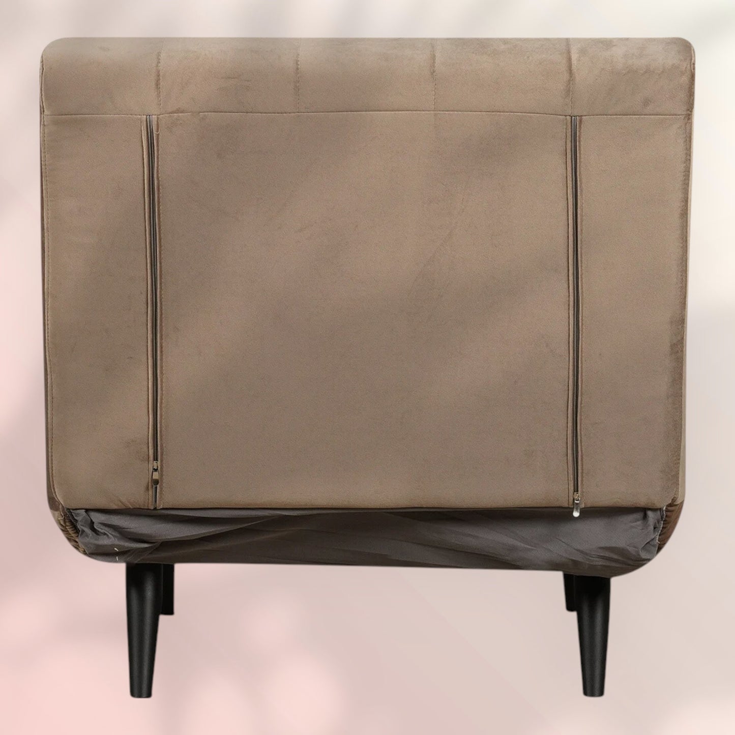 Velvet slaapfauteuil Hanna taupe