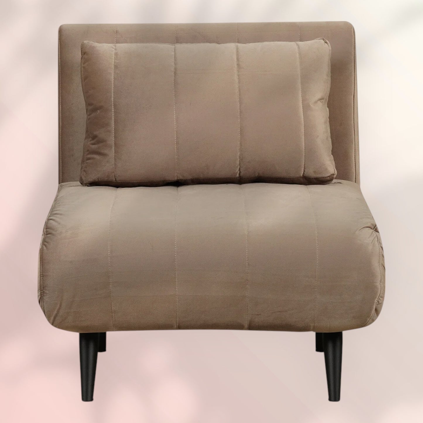 Velvet slaapfauteuil Hanna taupe