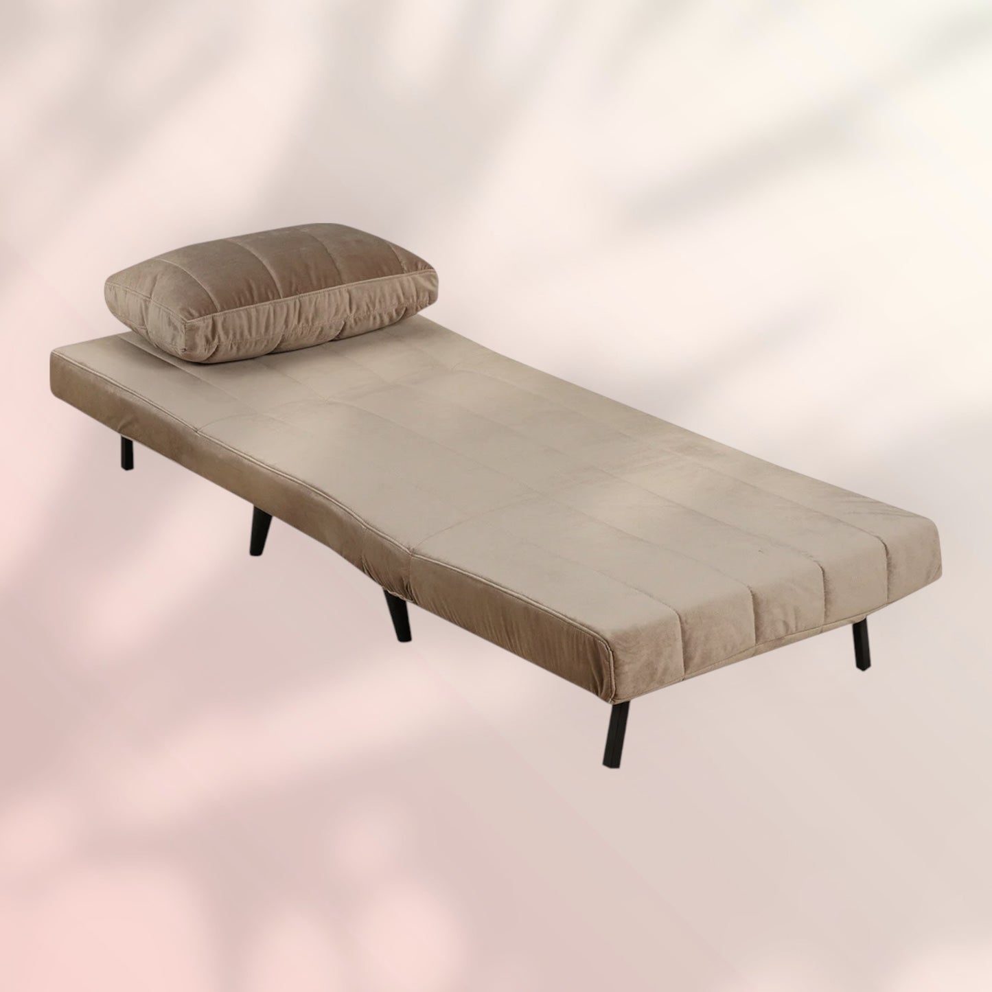 Velvet slaapfauteuil Hanna taupe