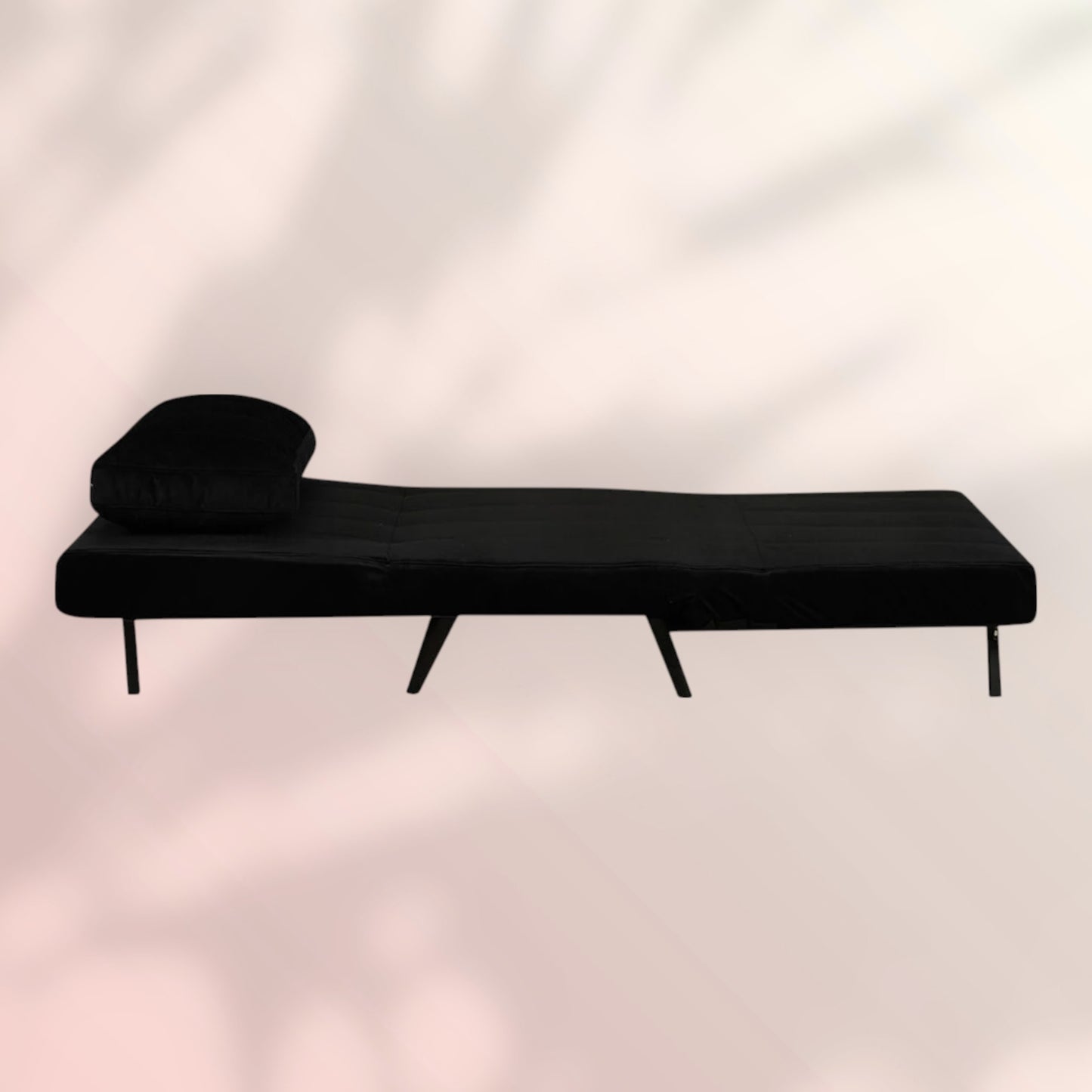 Velvet slaapfauteuil Hanna zwart