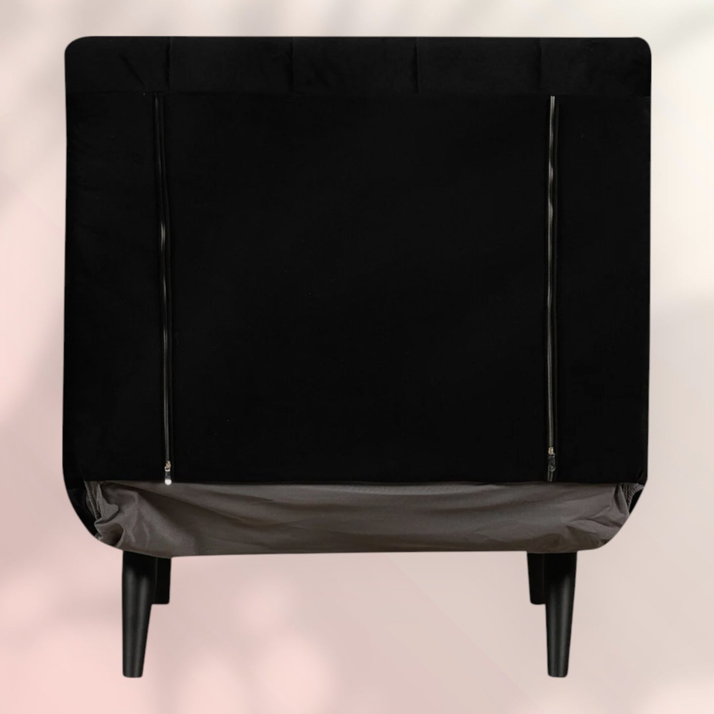 Velvet slaapfauteuil Hanna zwart