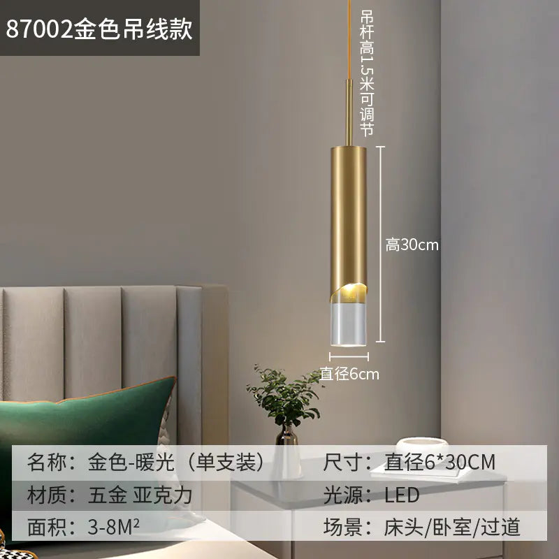 Nordic-Style Minimalist Pendant Light for Bedroom