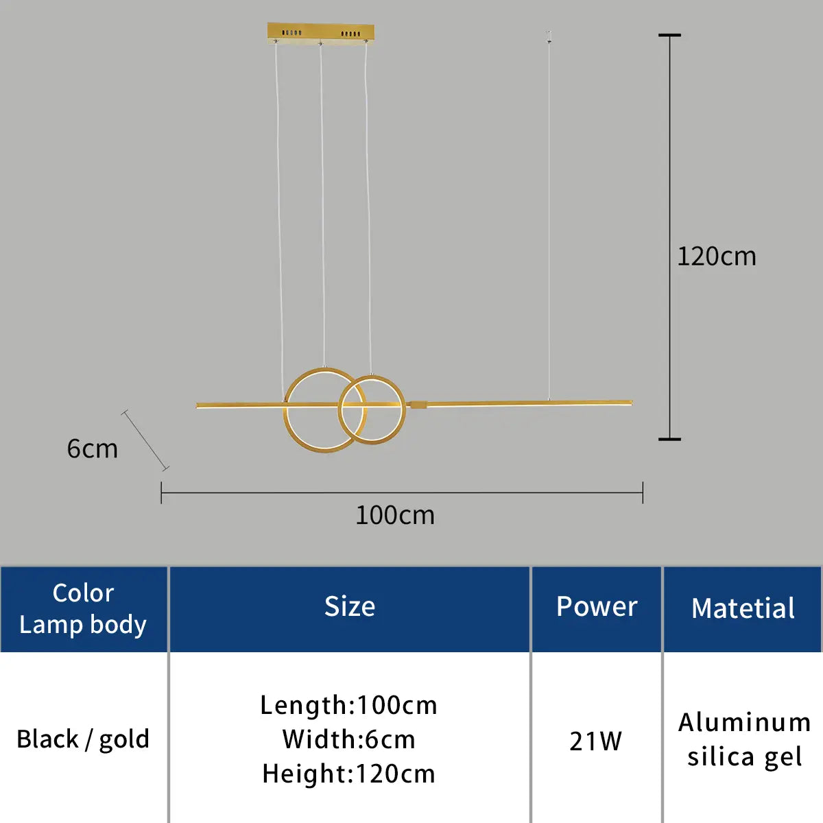 Design hanglamp eettafel dubbele ring | Luxara