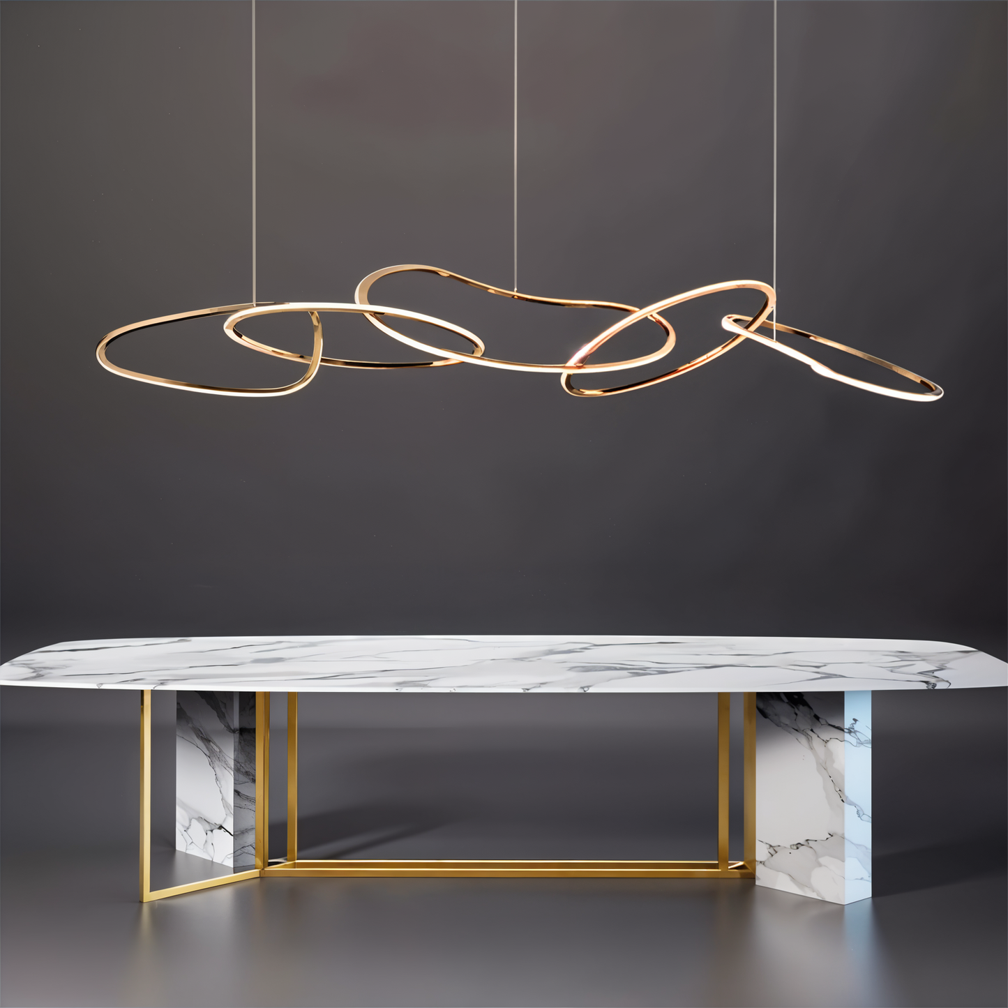 Minimalist Stainless Steel Dining Room Pendant Light