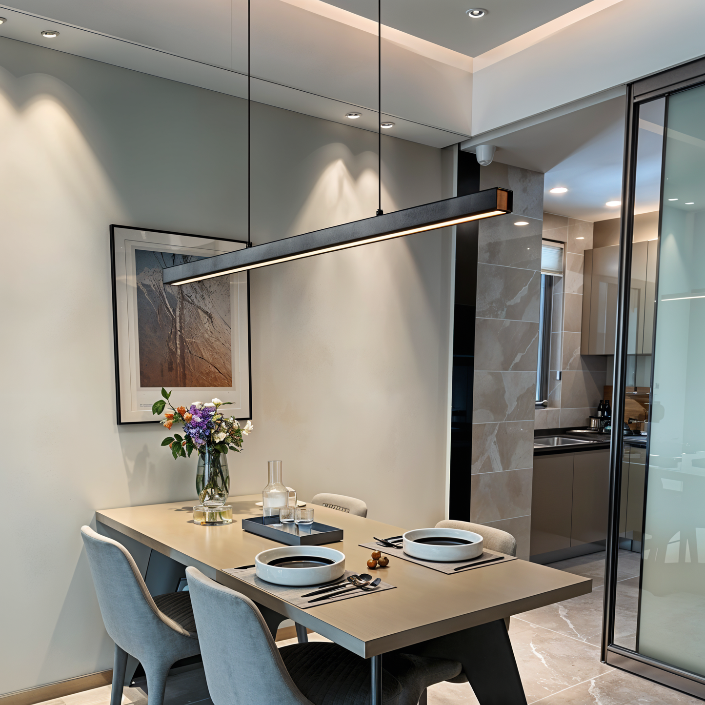 Nordic Modern Long Pendant Light for Dining and Bar