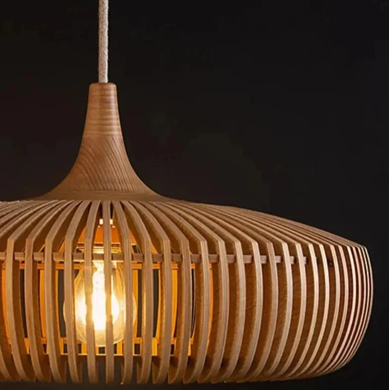 Grote ronde hanglamp hout | Lignum