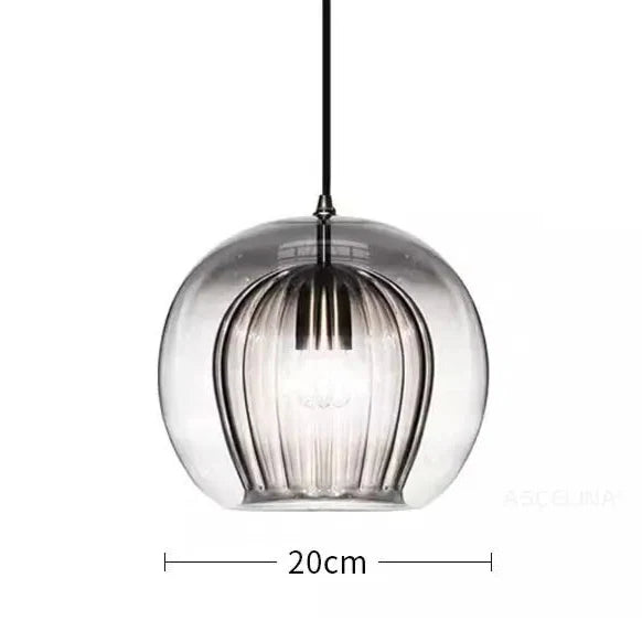Hanglamp glas industrieel, dubbel | Spatium