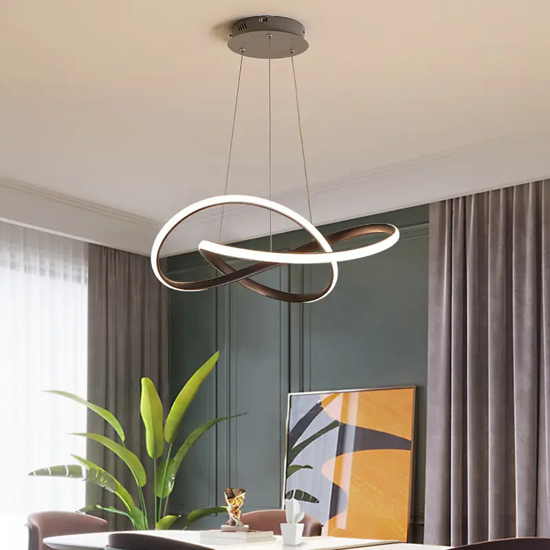 Moderne hanglamp zwart goud wit | Gnistør