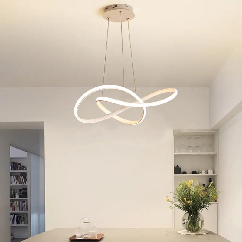 Moderne hanglamp zwart goud wit | Gnistør