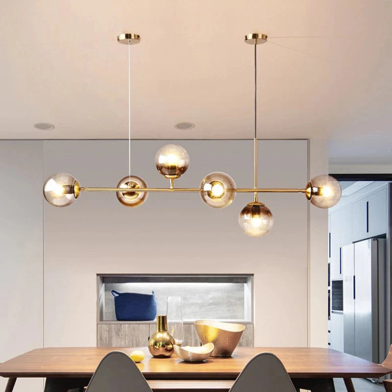 Hanglamp eettafel zwart of goud | Elena