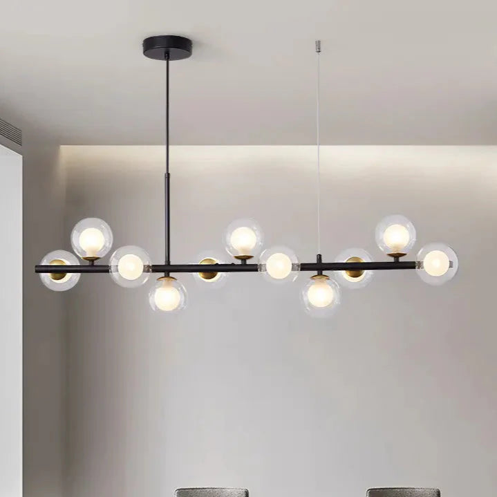 Hanglamp eettafel 9-delig in zwart of goud | Convexum