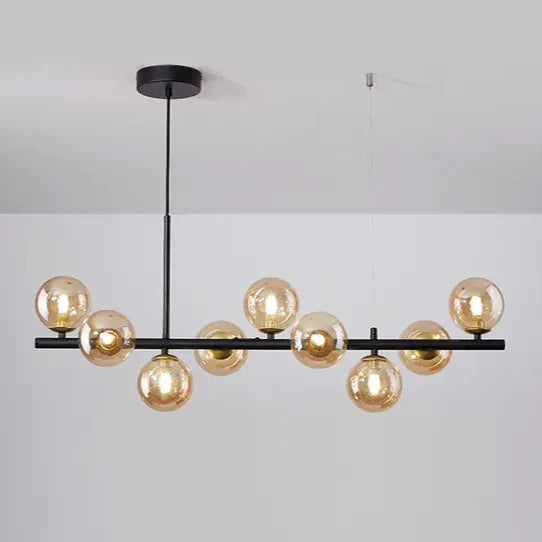Hanglamp eettafel 9-delig in zwart of goud | Convexum