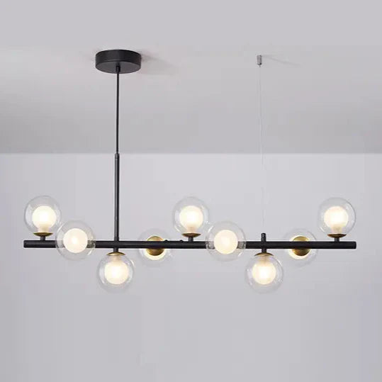 Hanglamp eettafel 9-delig in zwart of goud | Convexum