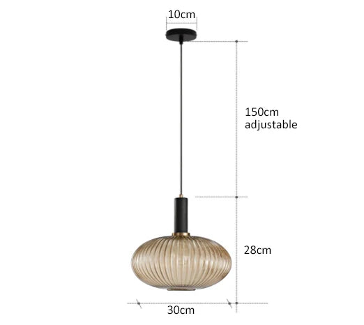 Hanglamp glas amber | Giorgia
