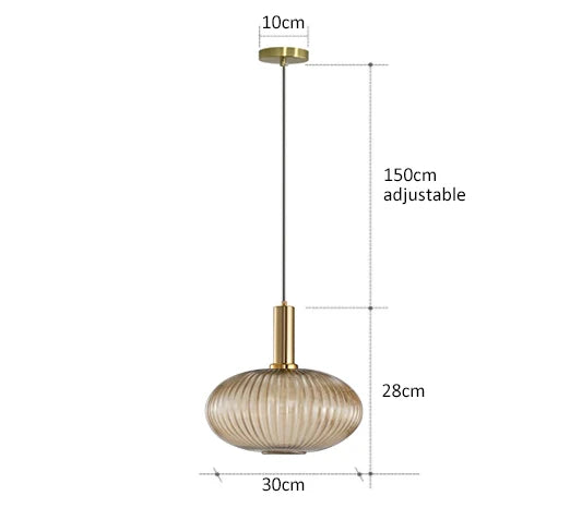 Hanglamp glas amber | Giorgia