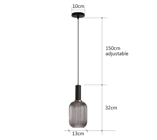 Hanglamp glas grijs | Vitrum