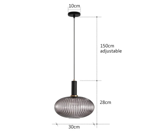Hanglamp glas grijs | Vitrum