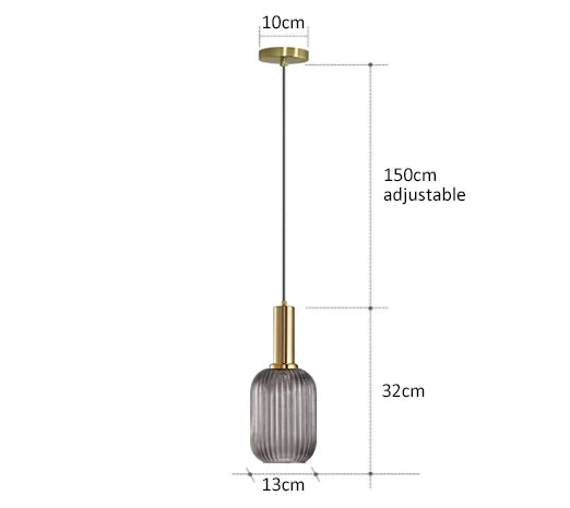 Hanglamp glas grijs | Vitrum