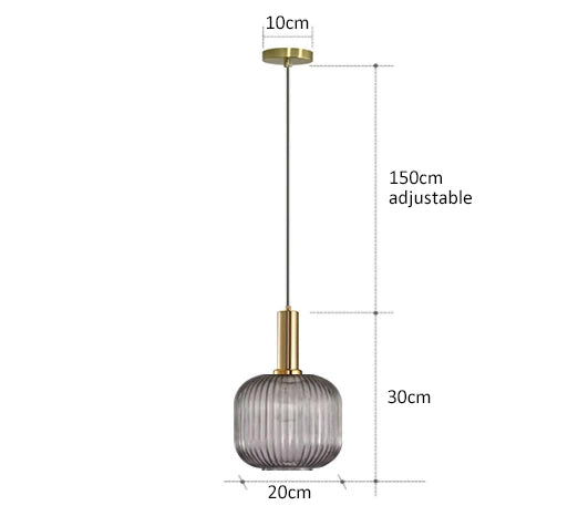 Hanglamp glas grijs | Vitrum