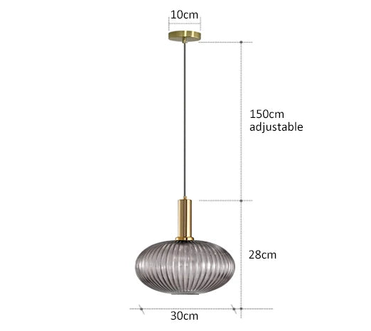 Hanglamp glas grijs | Vitrum